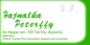 hajnalka peterffy business card